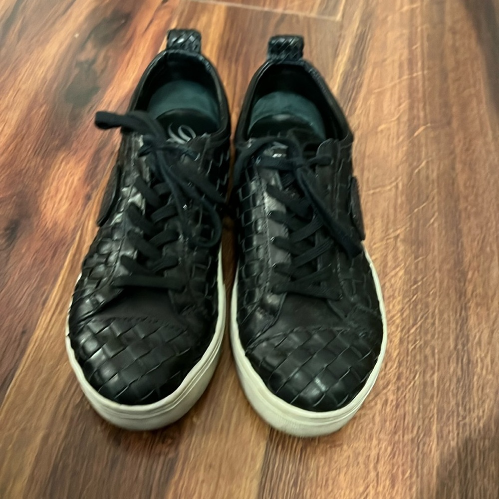 Brighton woven lace up sneakers.
